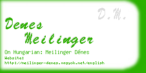 denes meilinger business card
